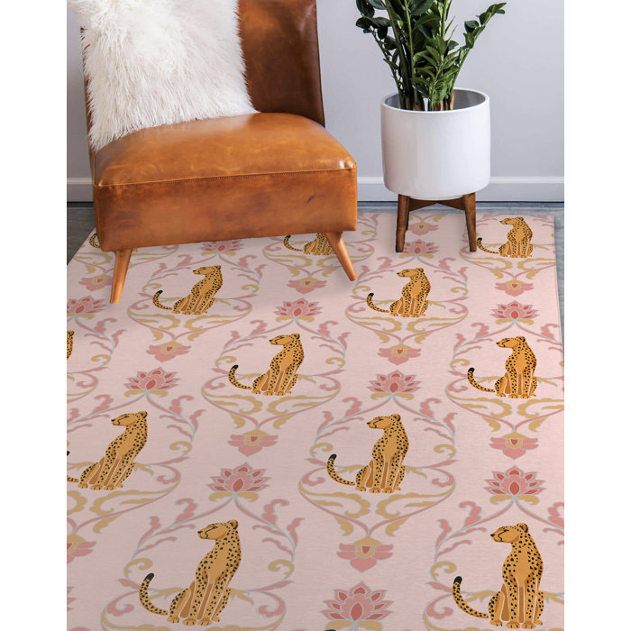 House of Hampton® Daleth Performance Pink/Orange Rug Wayfair
